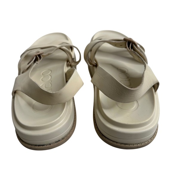 Chacos‎ JCH109560 Cream Platform Leather Strappy Sandals Women\'s Size 10 Cute